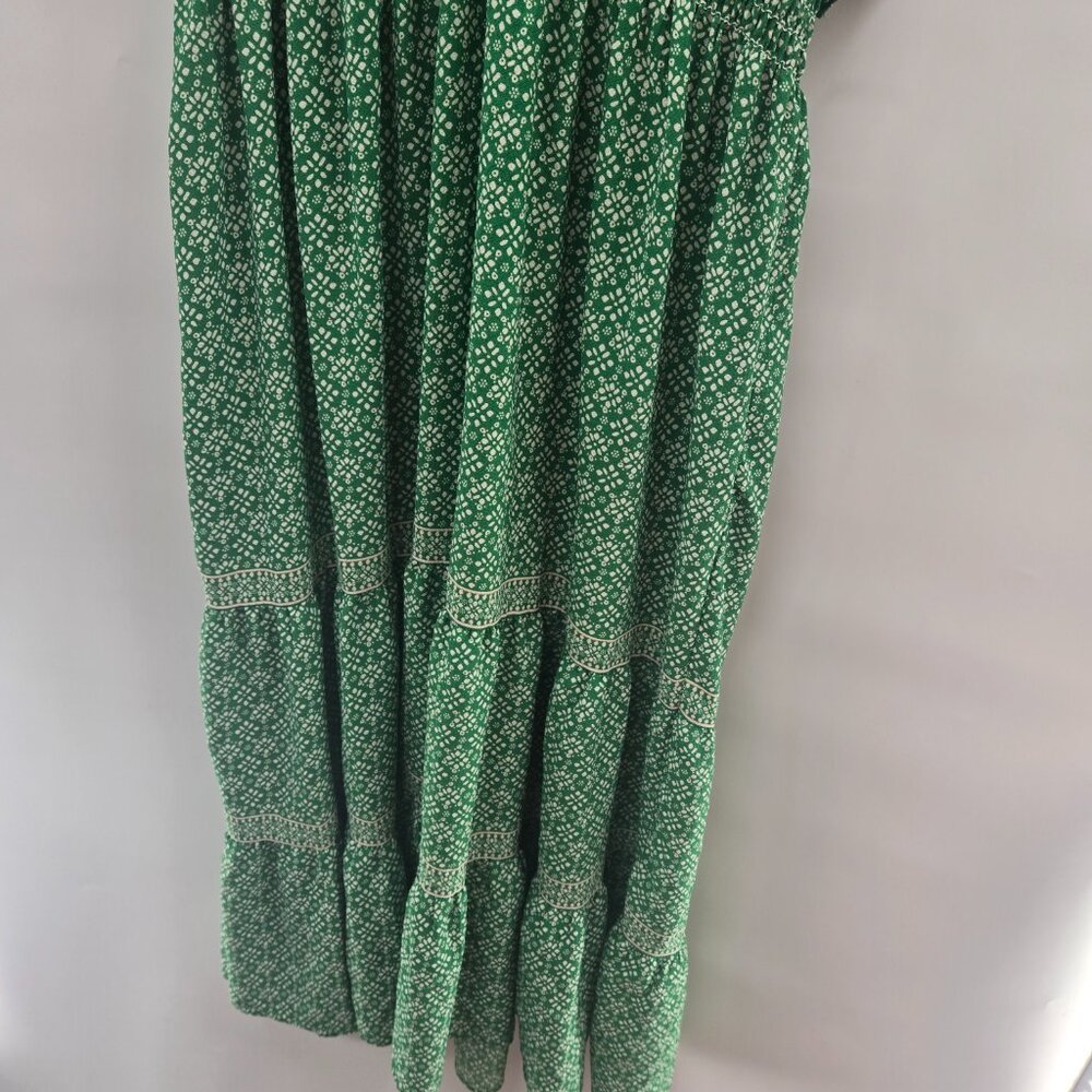 Max Studio Green Ruffled Tiered Maxi Dress 2x - Picture 5 of 15